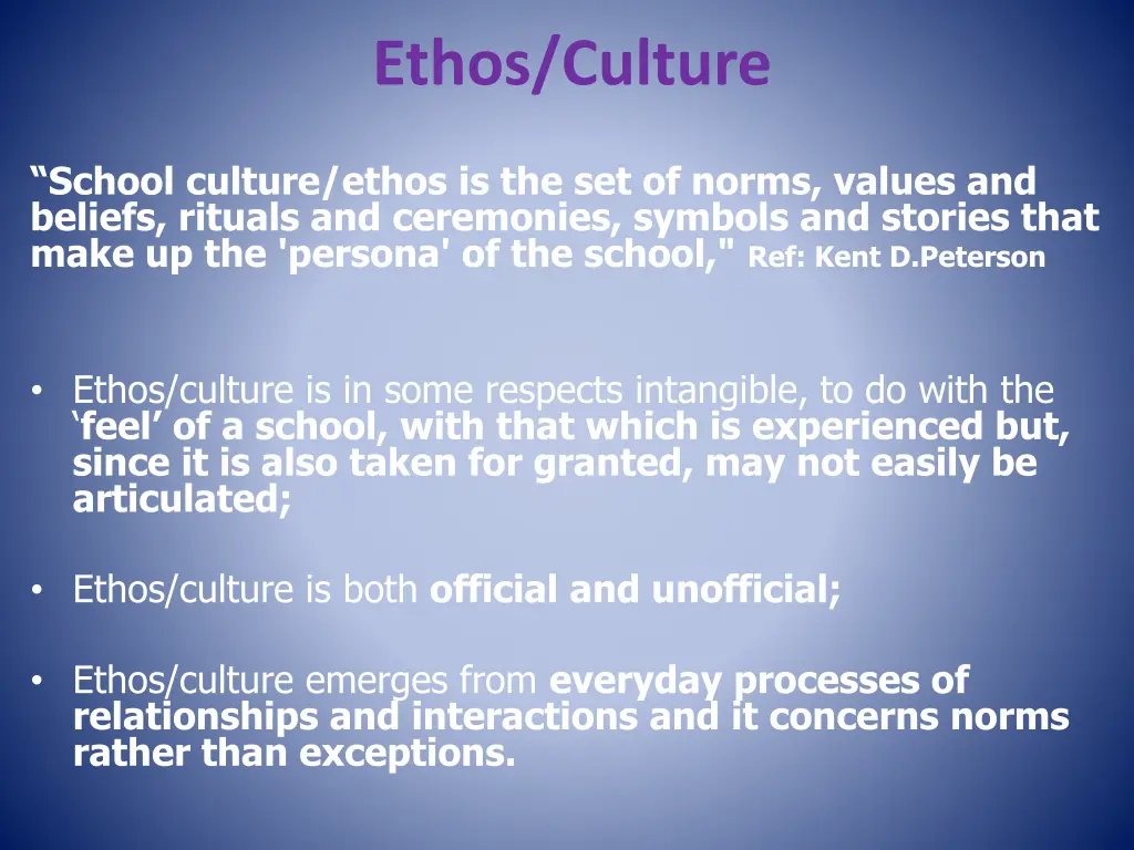 ethos culture