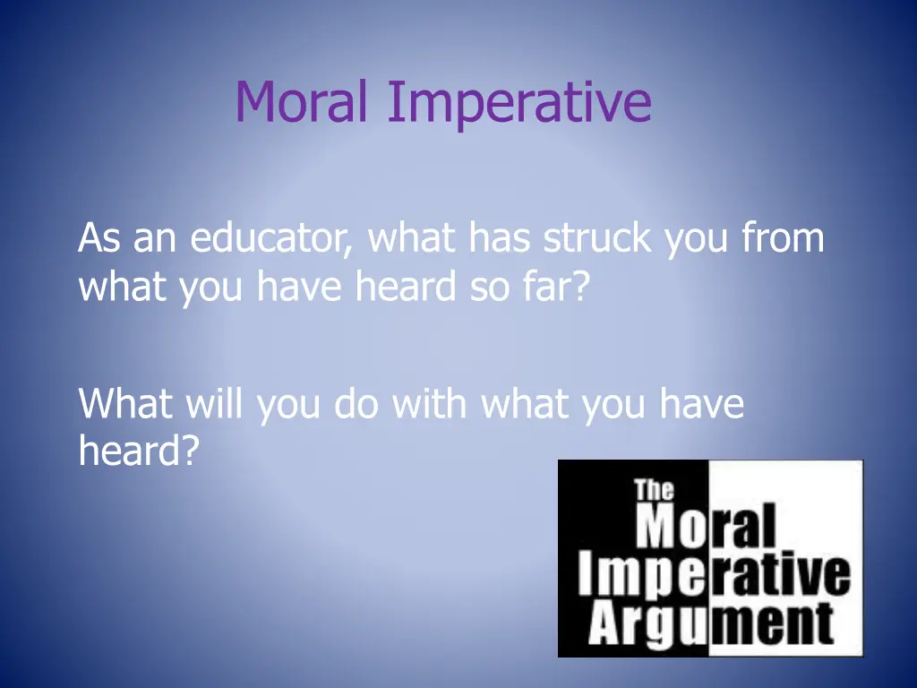 moral imperative