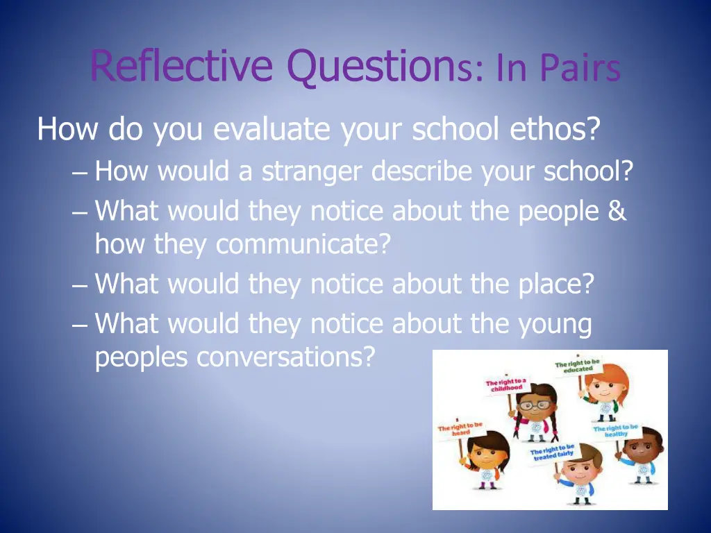 reflective question s in pairs