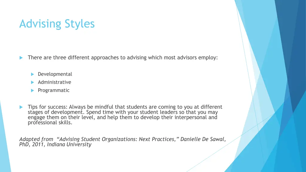 advising styles 2