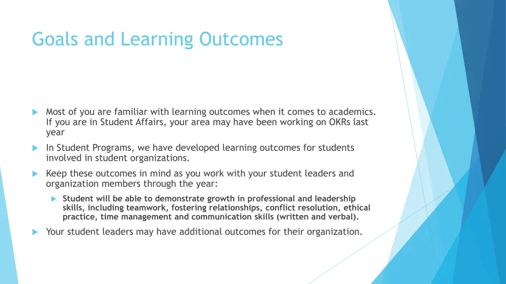 goals and learning outcomes 3