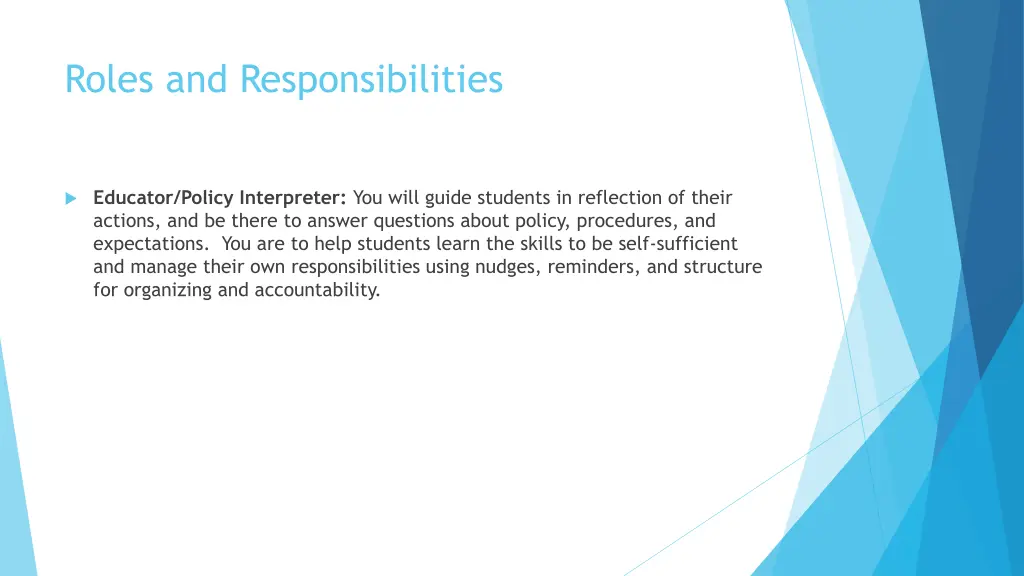 roles and responsibilities 6