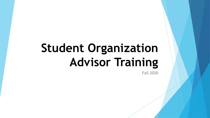 student organization advisor training