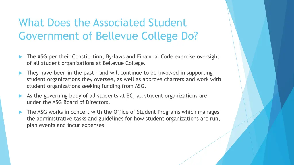 what does the associated student government