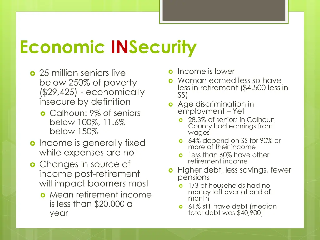 economic insecurity