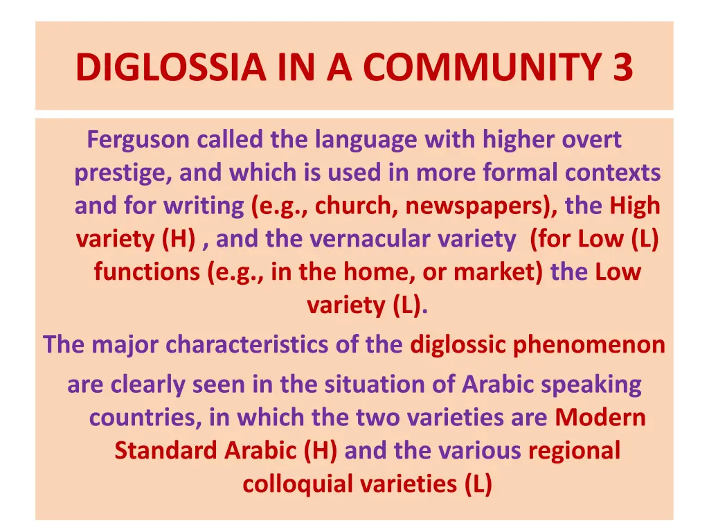 diglossia in a community 3