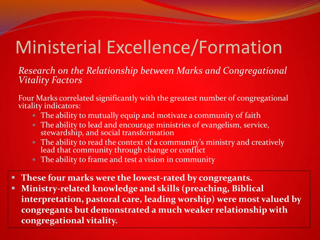 ministerial excellence formation