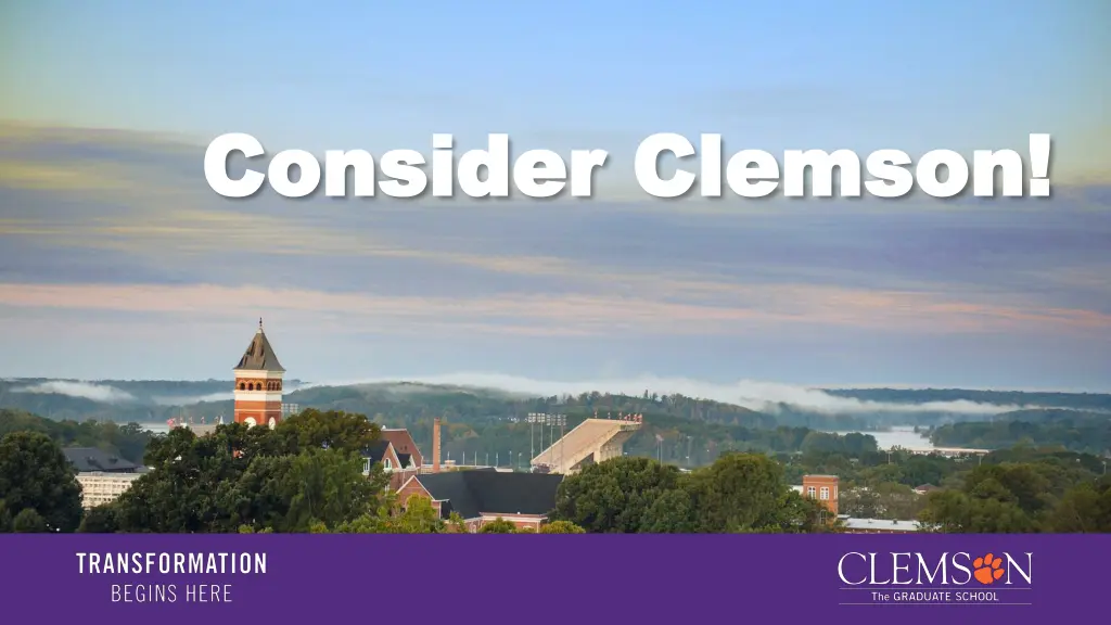 consider clemson consider clemson