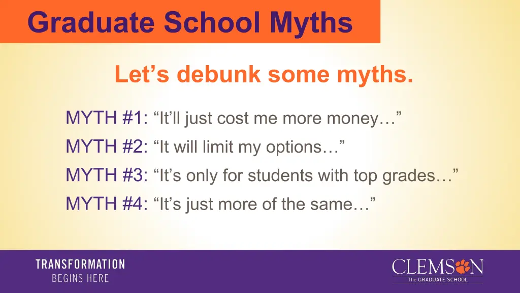 graduate school myths