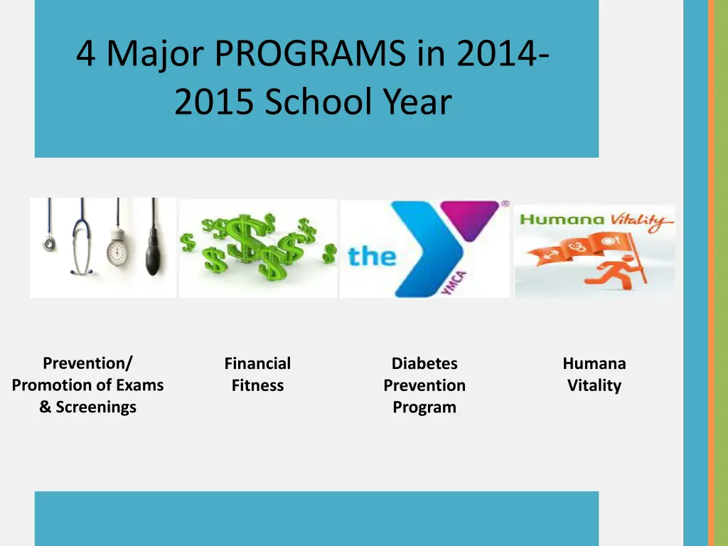 4 major programs in 2014 2015 school year