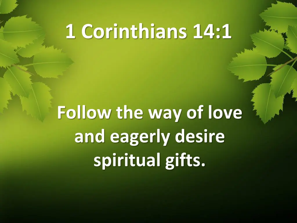 1 corinthians 14 1