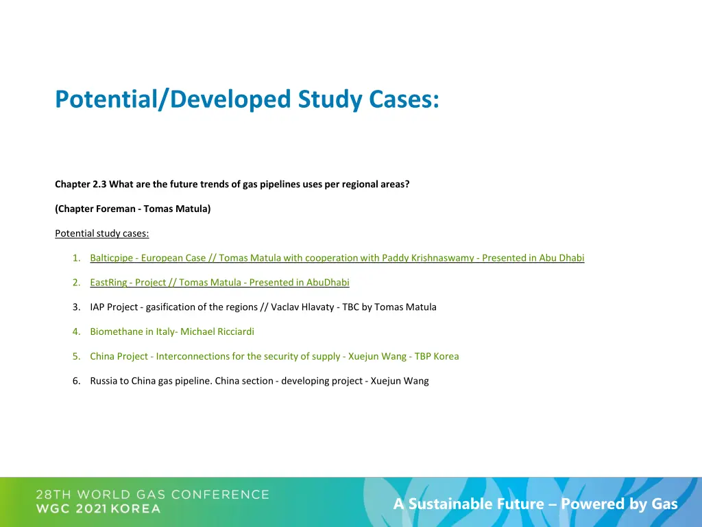 potential developed study cases 2