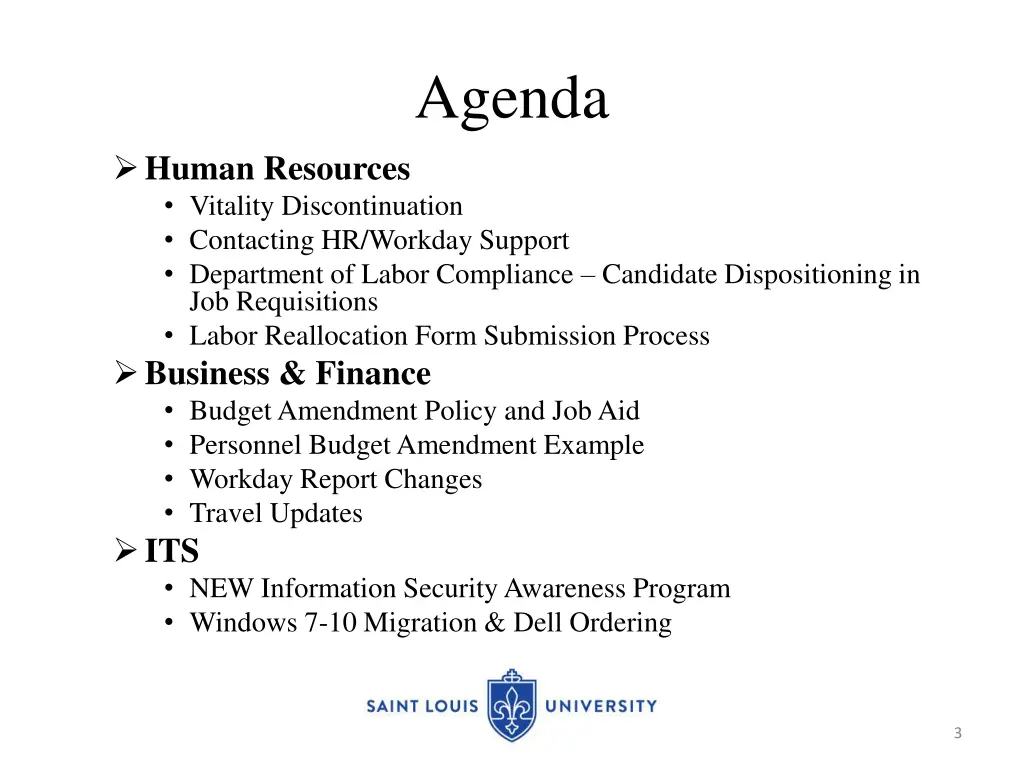 agenda