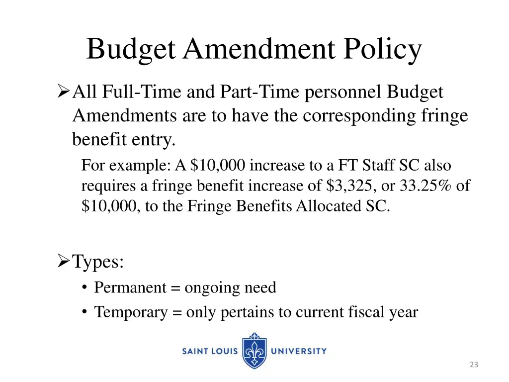 budget amendment policy 4