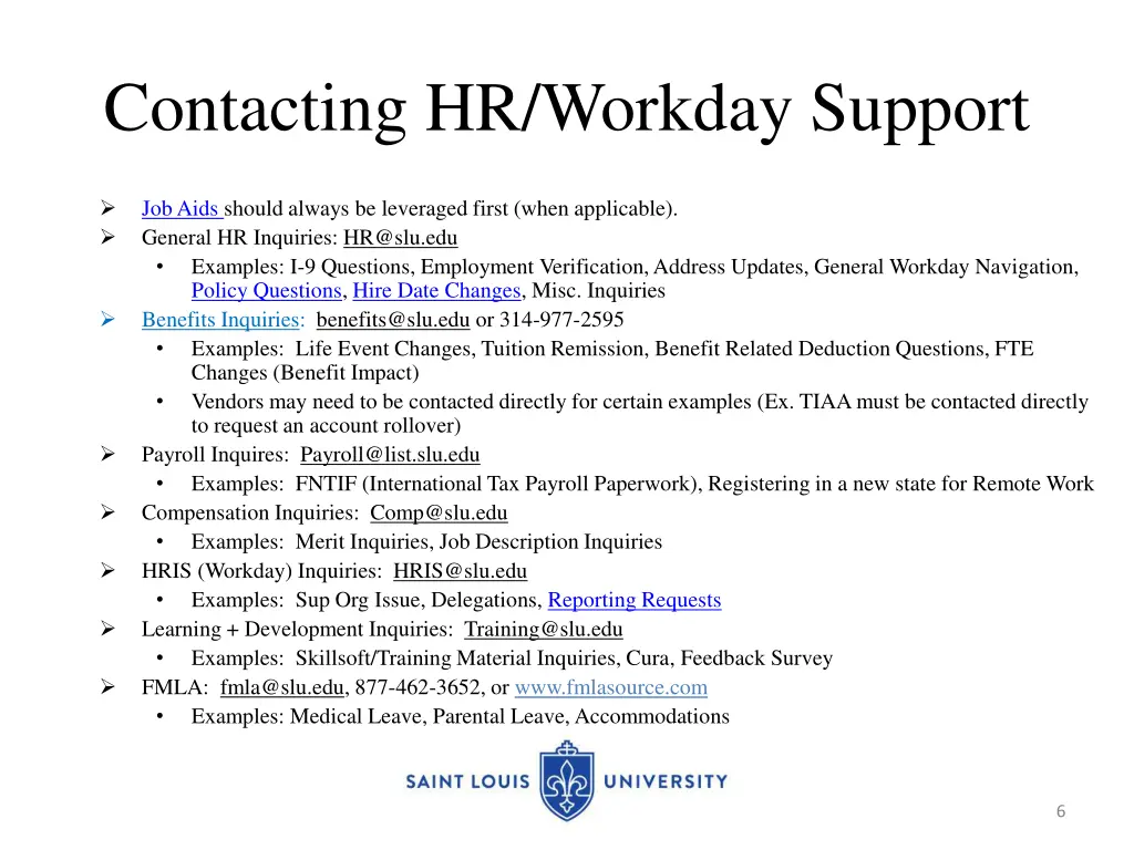 contacting hr workday support