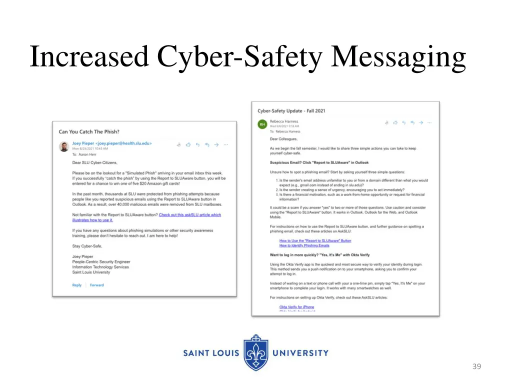 increased cyber safety messaging