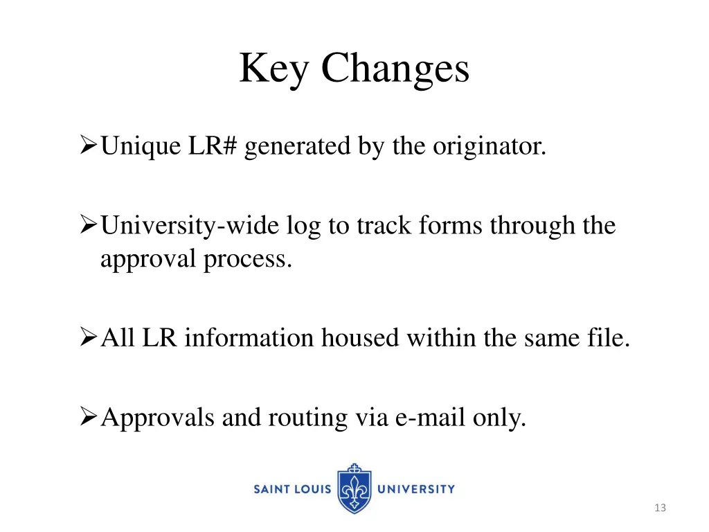 key changes