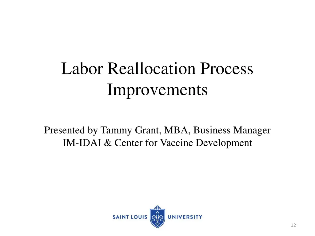 labor reallocation process improvements