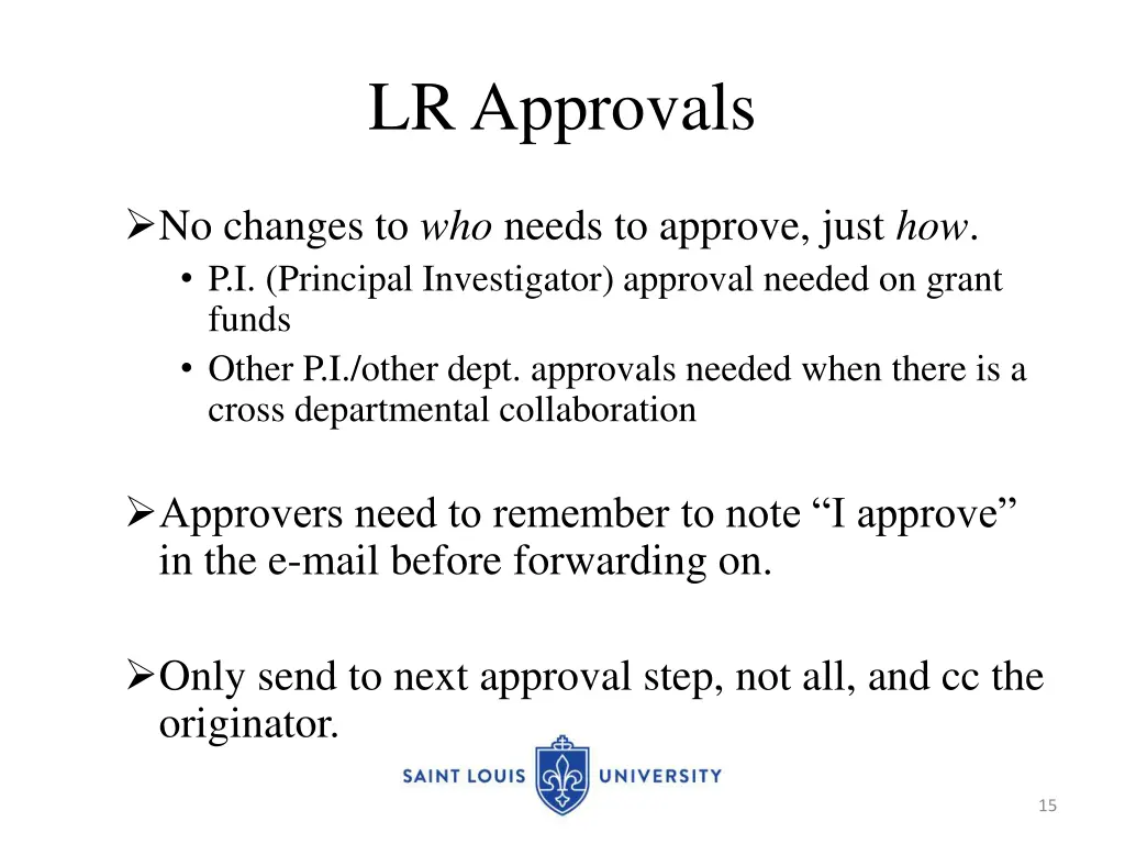 lr approvals