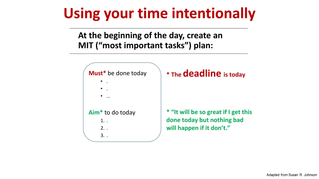 using your time intentionally 1