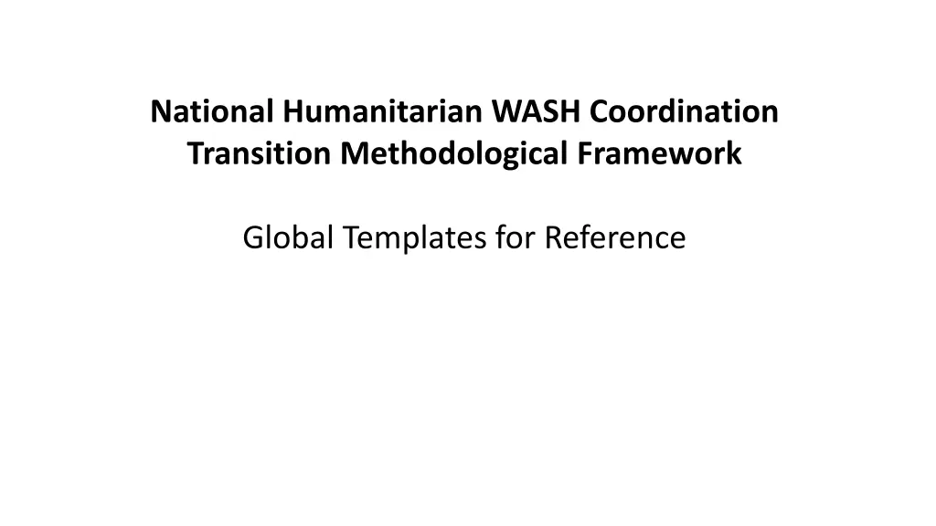 national humanitarian wash coordination 2