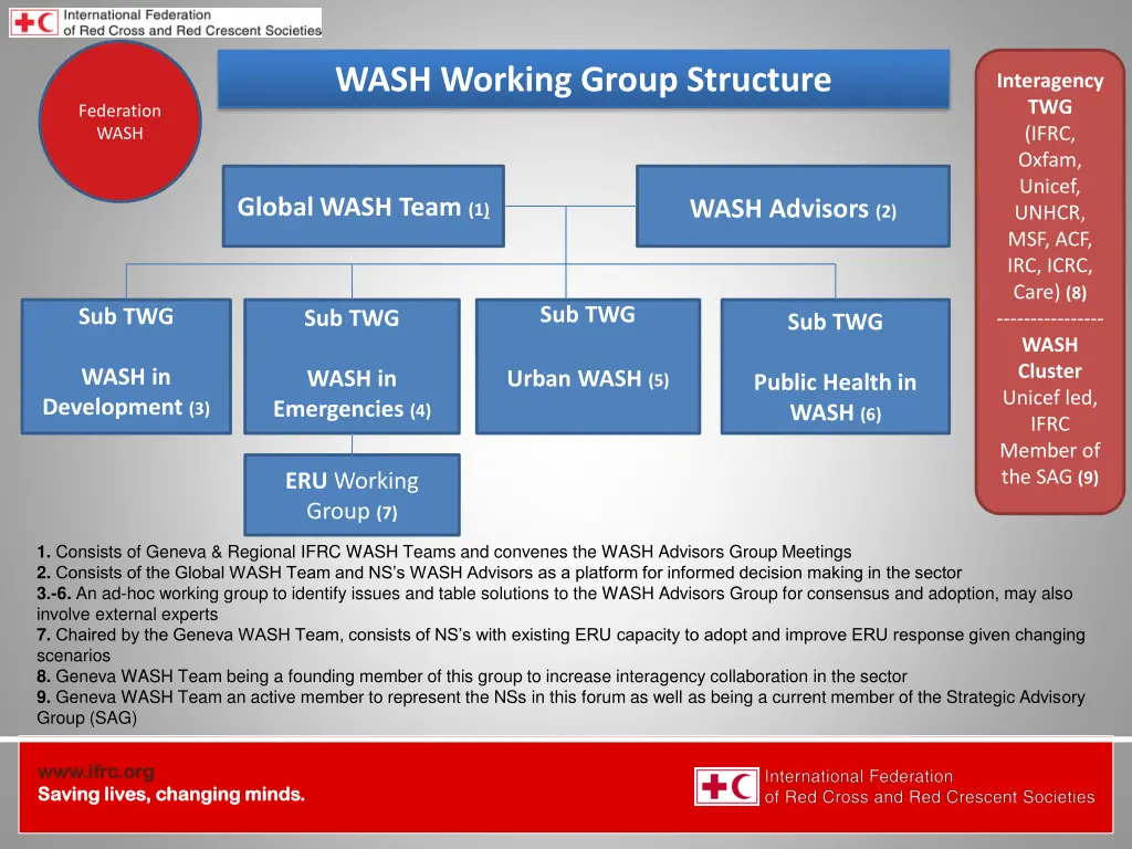 wash working group structure