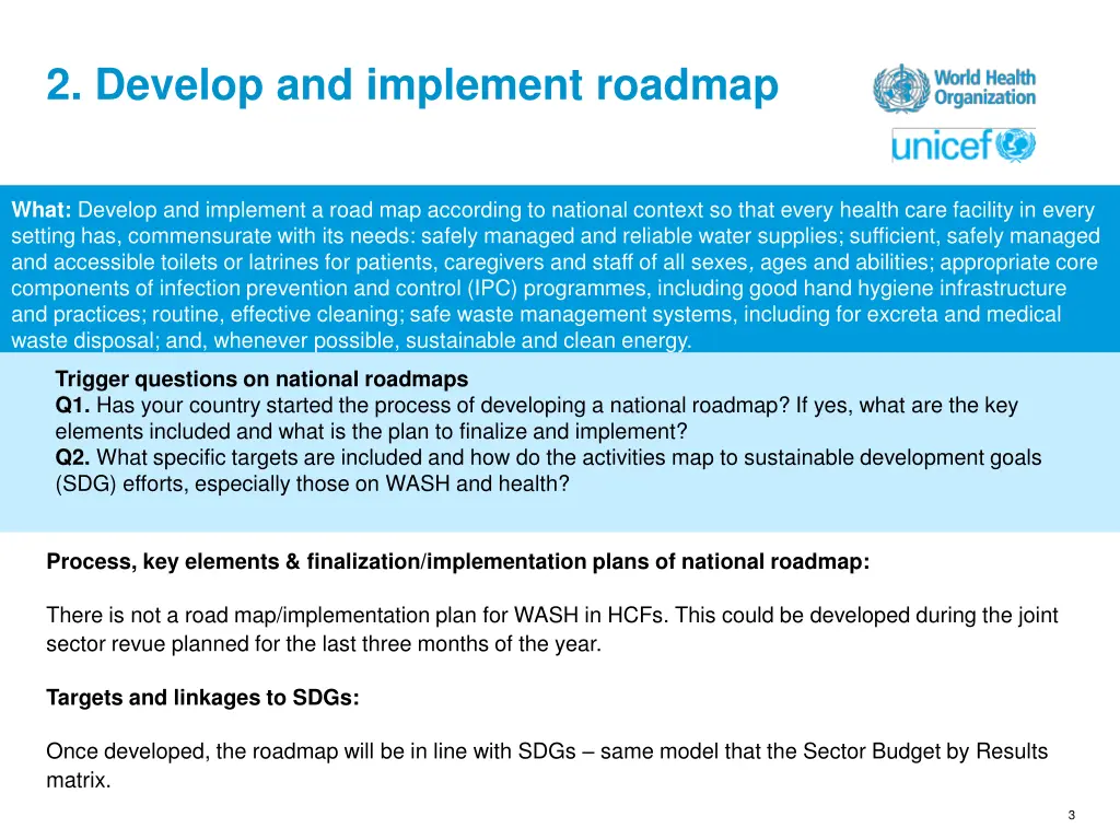 2 develop and implement roadmap