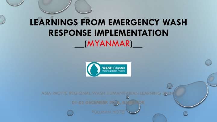 learnings from emergency wash response