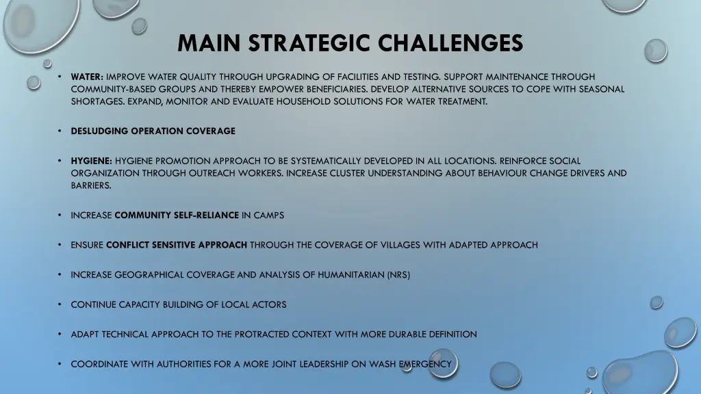 main strategic challenges