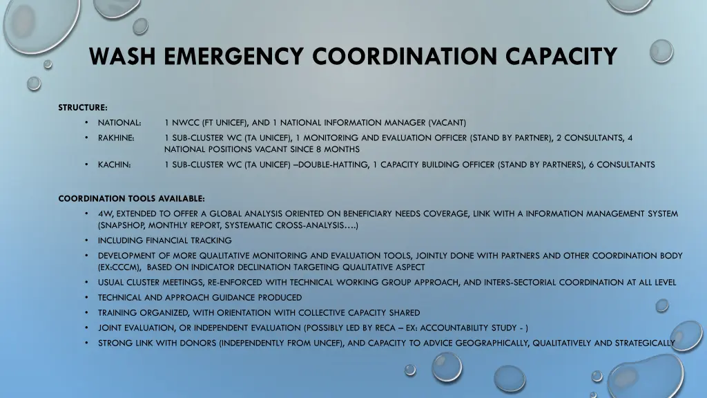 wash emergency coordination capacity