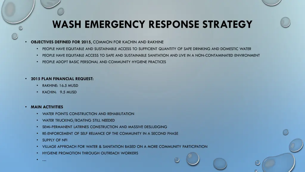 wash emergency response strategy