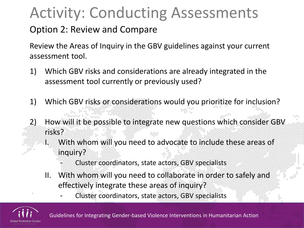 activity conducting assessments option 2 review