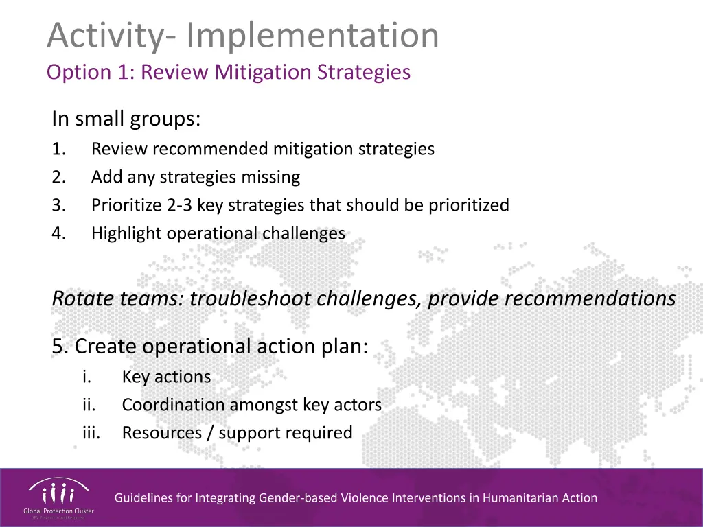 activity implementation option 1 review