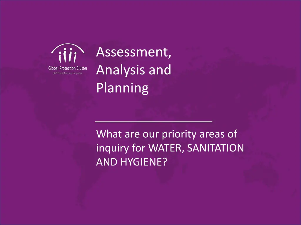 assessment analysis and planning