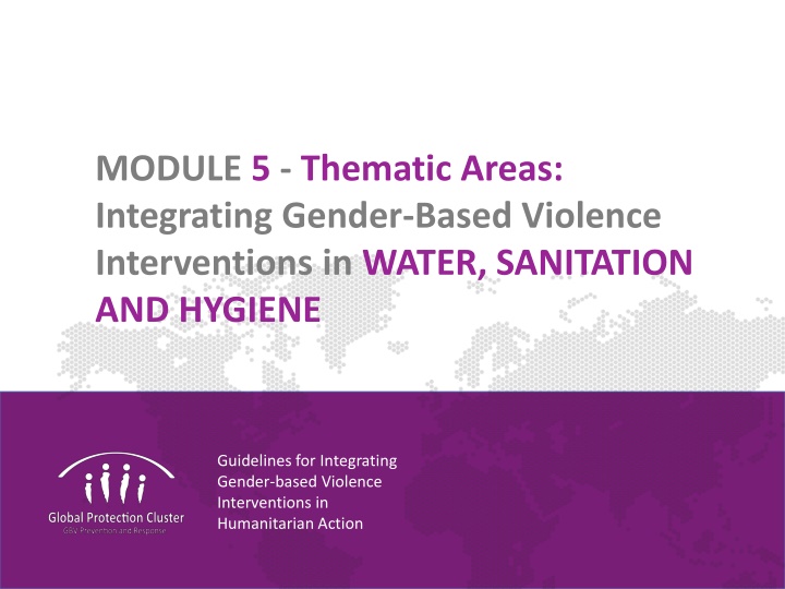 module 5 thematic areas integrating gender based