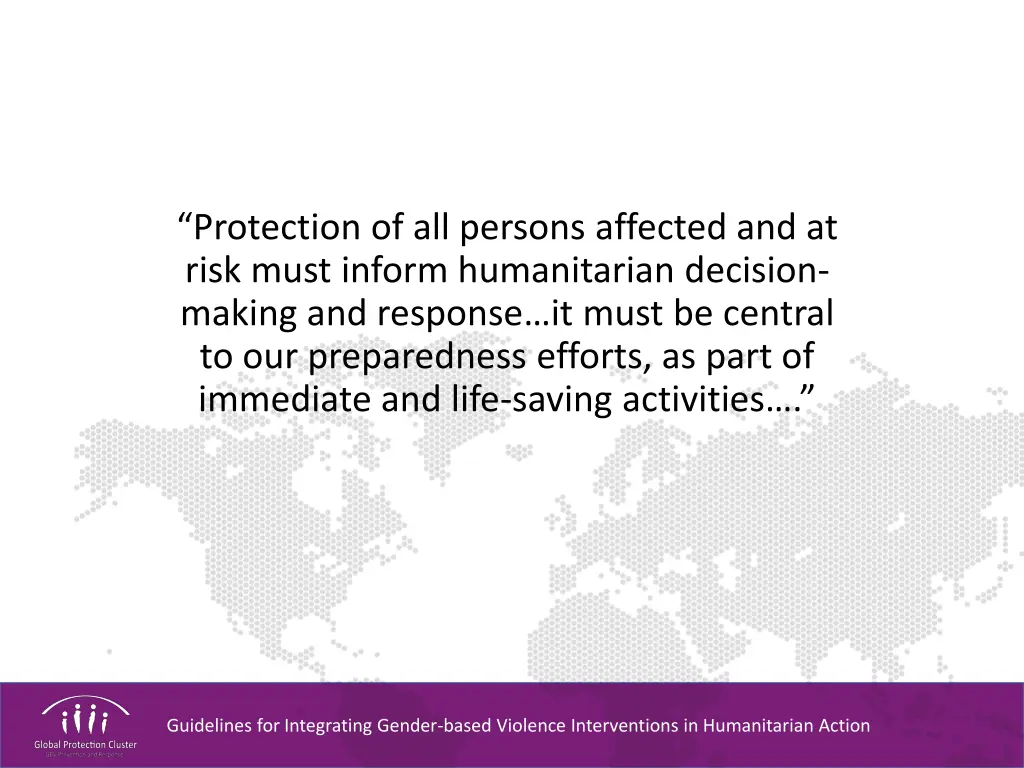 protection of all persons affected and at risk