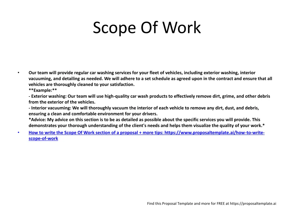 scope of work