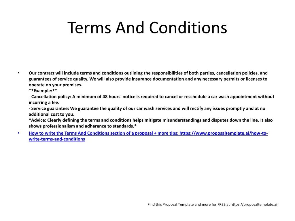 terms and conditions