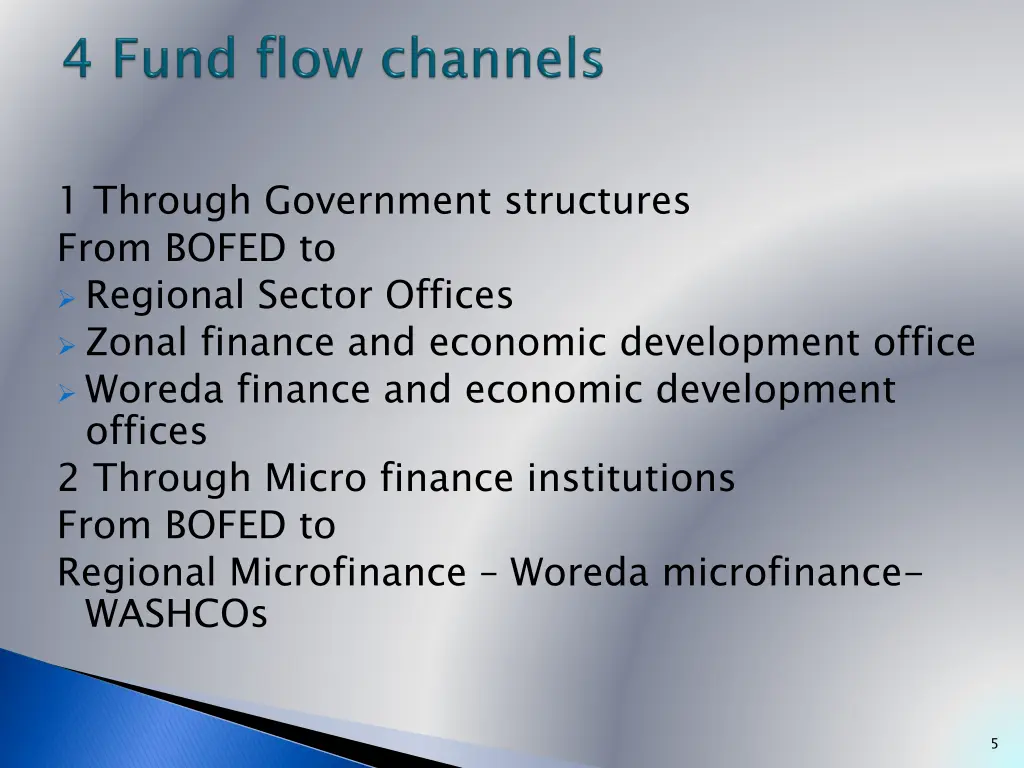 1 through government structures from bofed