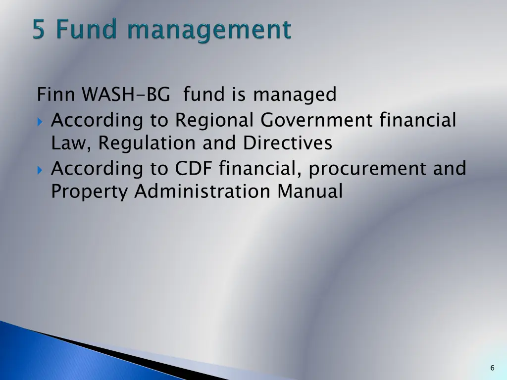 finn wash bg fund is managed according