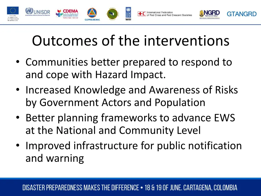 outcomes of the interventions communities better