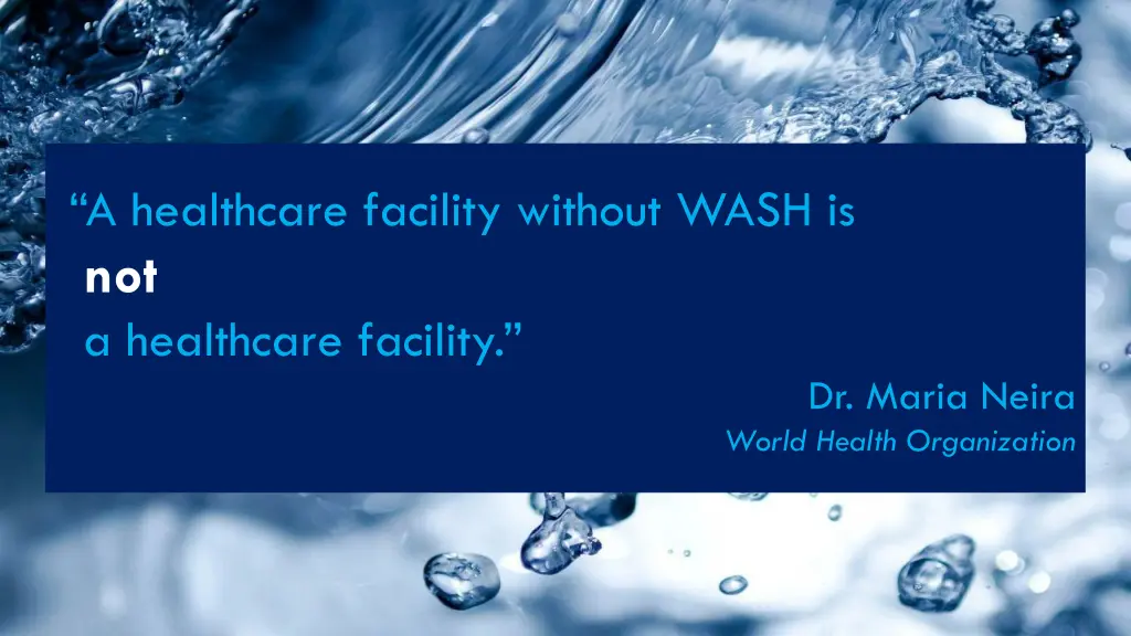 a healthcare facility without wash