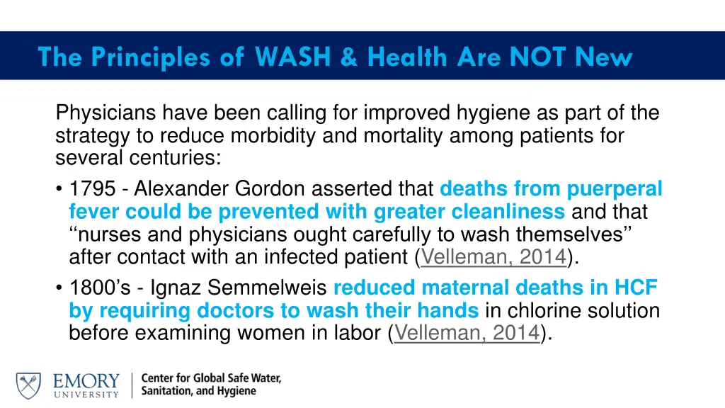 principles of wash and health