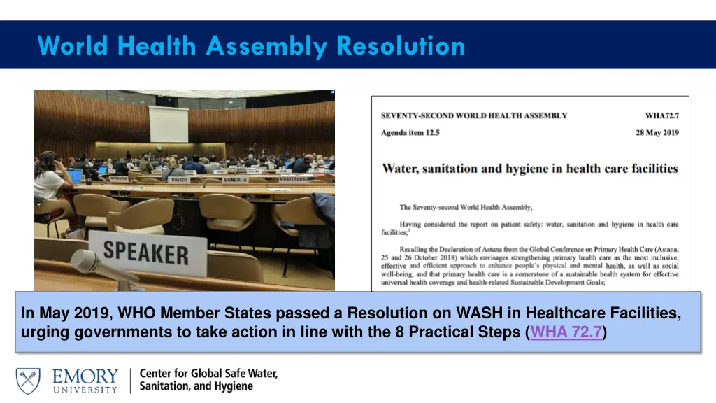 world health assembly resolution