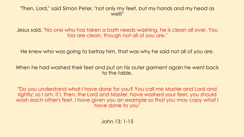 then lord said simon peter not only my feet