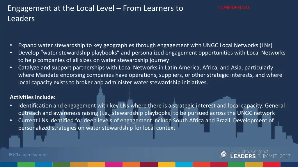 engagement at the local level from learners