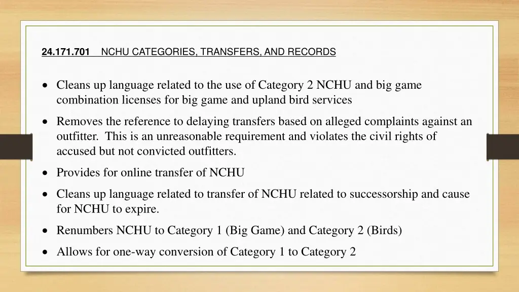 nchu categories transfers and records