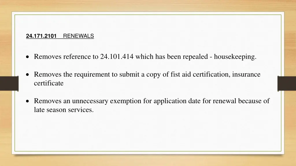 renewals