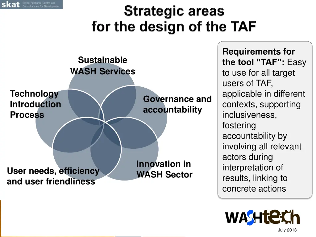 requirements for the tool taf easy