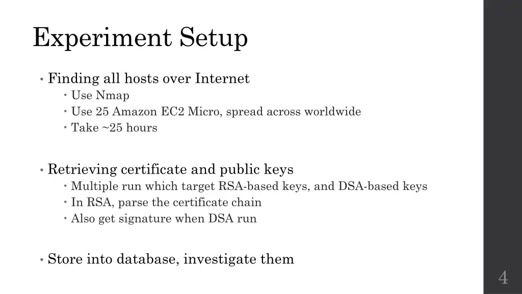 experiment setup